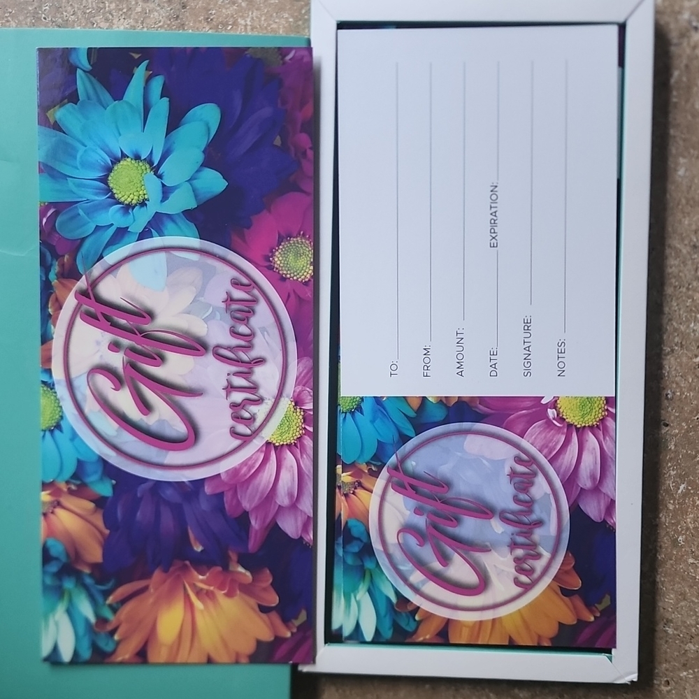 Blank gift certificates (24)